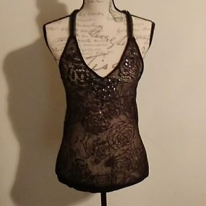 Beaded sheer tank 💋
